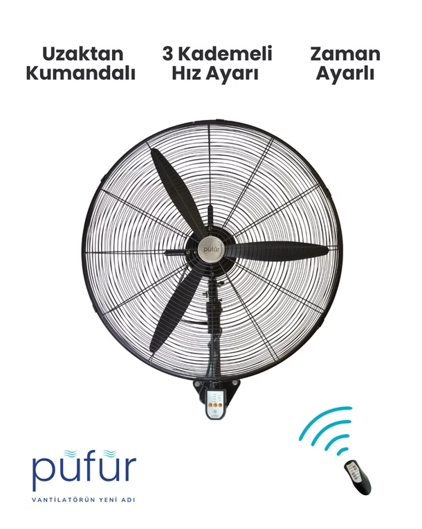 Püfür Endüstriyel Duvar Tipi Vantilatör PFR-D30