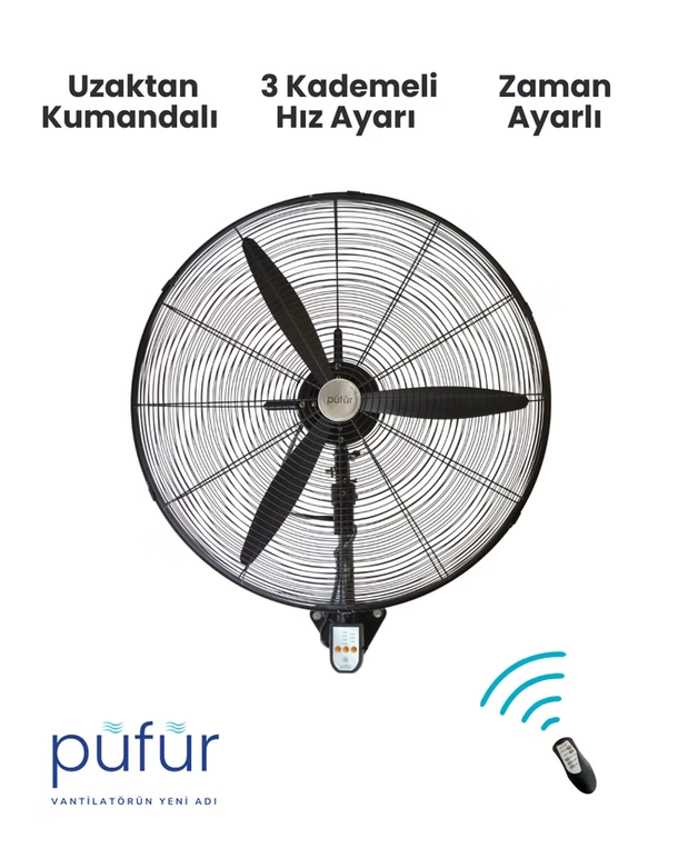 Püfür Endüstriyel Duvar Tipi Vantilatör PFR-D26